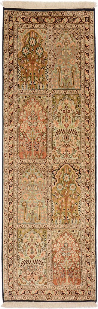 Cashmere Silk Tappeto orientale 190 x 60 (Indian) Annodato A Mano