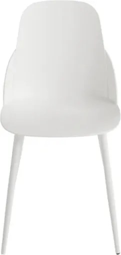 Sedia in polipropilene Bianco con gambe in metallo - MILA 2 sedie