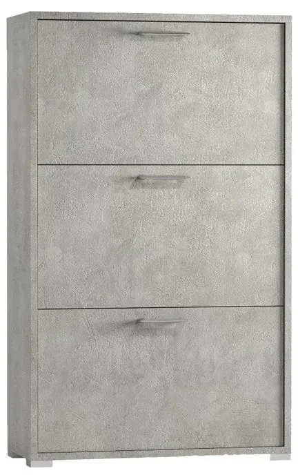 Scarpiera 3 ante doppia profondità L 67 x H 112 x P 28 cm 18 paia, grigio