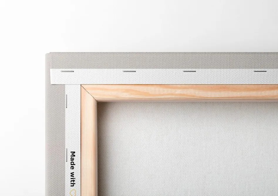 Quadro su tela – Foglie di rame con un tocco di minimalismo