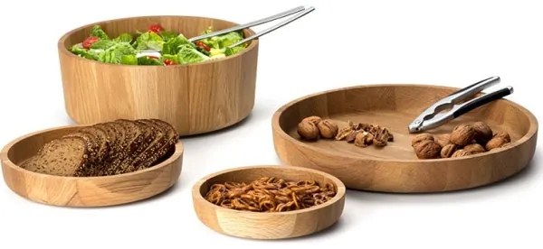 Continenta C4135 - Ciotola in legno 38x5,4 cm rovere