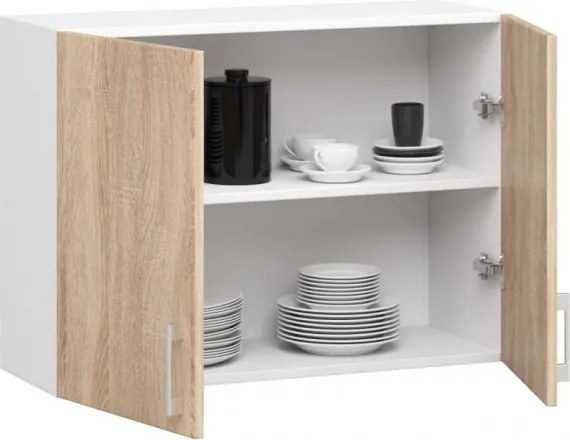 Cucina Lineare 240 Cm Moderna Componibile Rovere Effetto Legno Tania