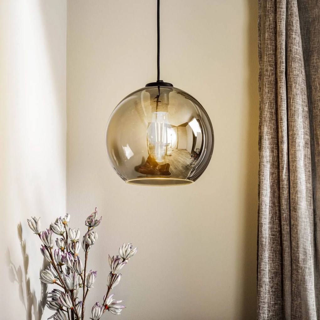 Nowodvorski Lighting Lampada a sospensione Polaris, vetro specchiato, fumé