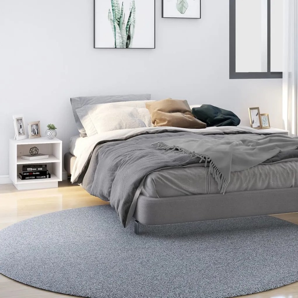 Comodini Bianchi 2 Pz 40x34x40 Cm İn Legno Massello Di Pino /