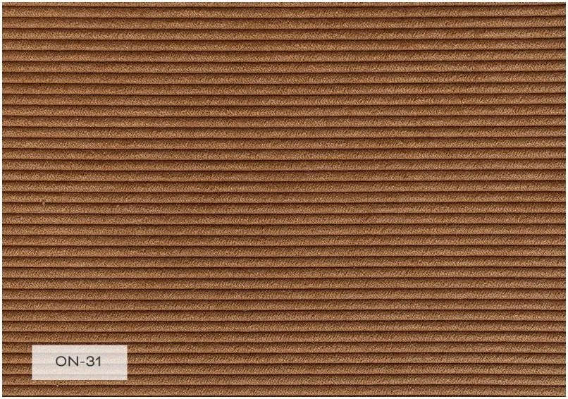 Poltrona in velluto a coste arancio-marrone Lofty Lilly - Miuform