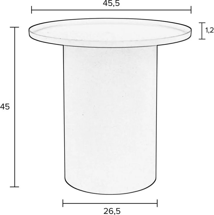 Tavolino rotondo in metallo ø 45,5 cm Sverre – White Label
