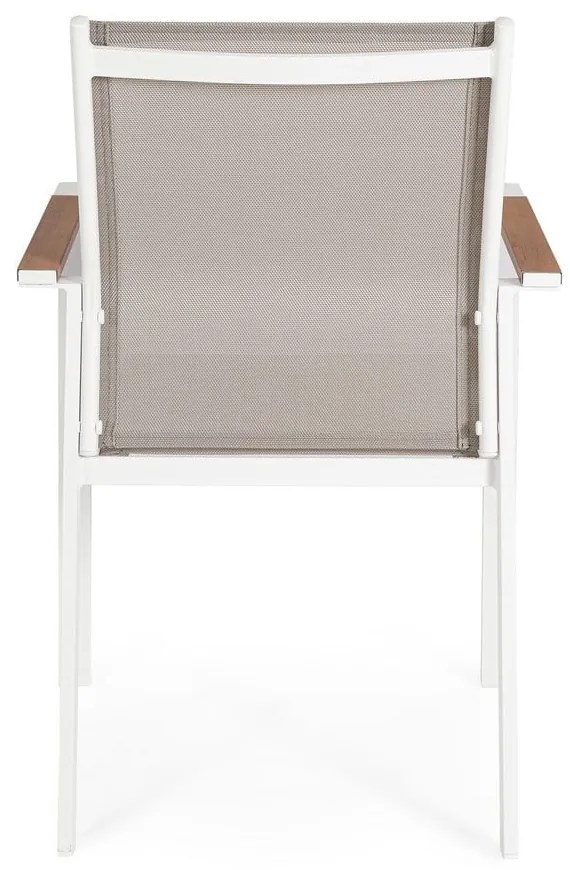 Sedie da esterno in set bianche in metallo 4 pz Heta – Bizzotto