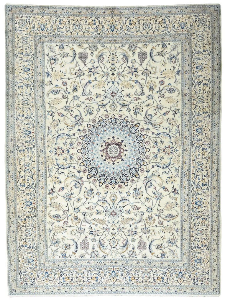 Nain Tappeto 350 x 270 Beige (Iran) Annodato A Mano