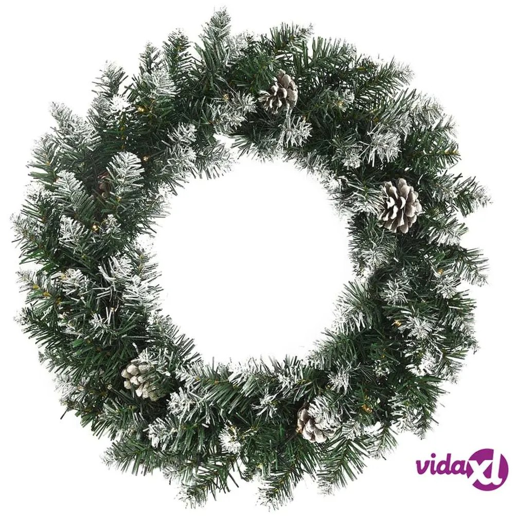 vidaXL Ghirlanda Natalizia con Luci LED Verde 60 cm PVC