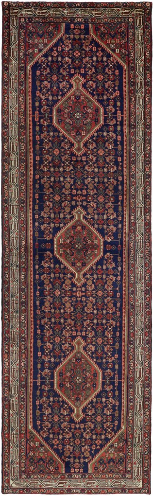 Hamedan Tappeto persiano 370 x 110 Blu (Iran) Annodato A Mano