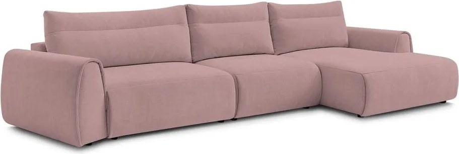 Divano angolare in rosa chiaro Aden – Bobochic Paris