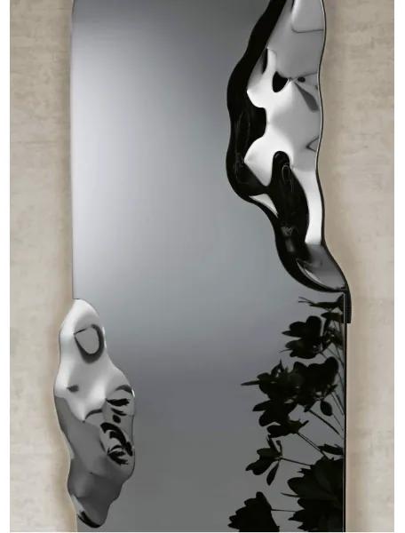 Specchio sagomato CROWN Fumč con inserto in vetro mosso