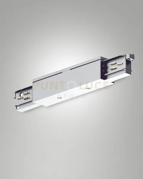Alimentazione centrale + giunto bianco sistema binario track 3 fas...