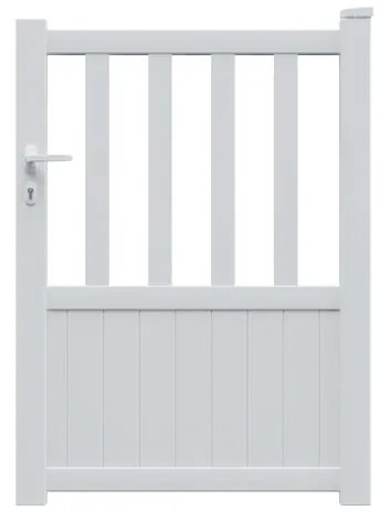 Cancelletto GARDENGATE Zorn bianco in alluminio H 140.6 x L 100 cm