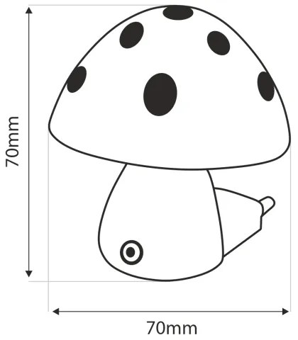 Lampada notturna LED per bambini con sensore crepuscolare LED/0,5W/230V sgabello