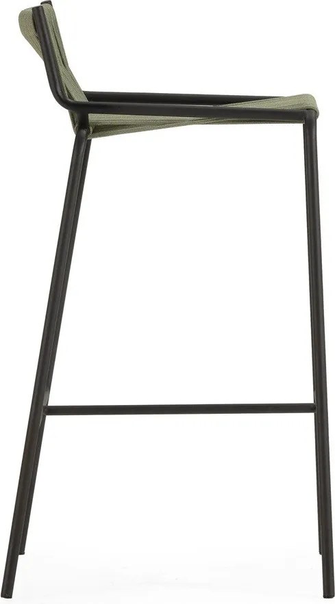 Sgabello da bar verde in metallo (altezza della seduta 65 cm) Emily – Marckeric