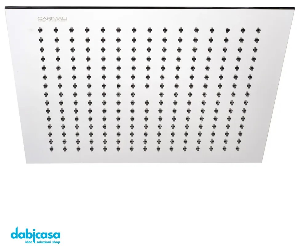 Soffione Doccia "Quadro" Installazione a Soffitto Ultraslim 24x24 cm Cromo Lucido