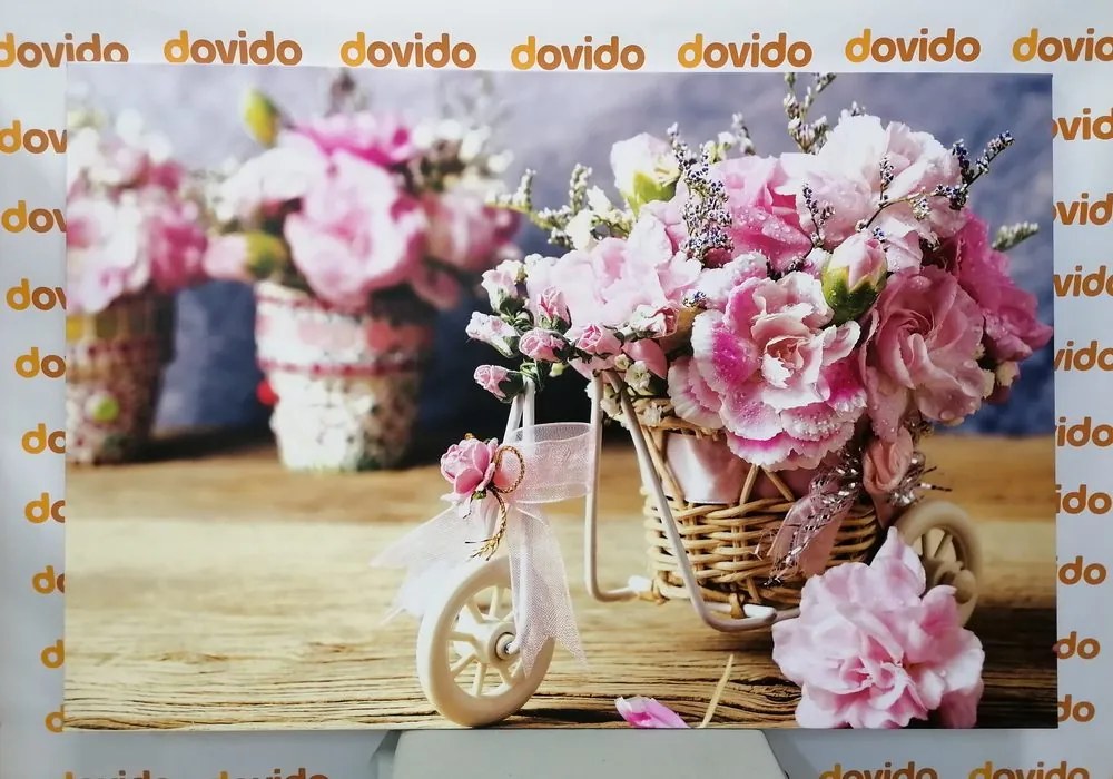 Quadro su tela – Garofano rosa romantico in stile vintage