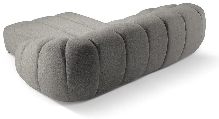 Divano angolare in grigio chiaro (con penisola a destra) Diana – Micadoni