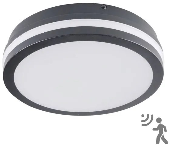 Brilagi - Lampada LED da esterno con sensore BENE LED/18W/230V diametro 22 cm IP54