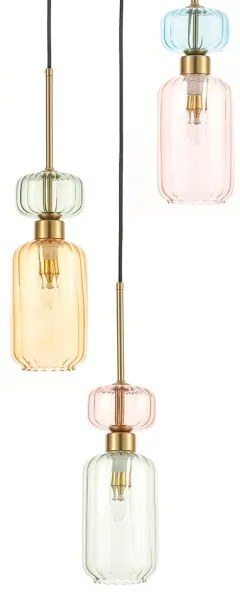 Lampadario a sospensione con filo MOLLY 3xE14/40W/230V diametro 38 cm colorato