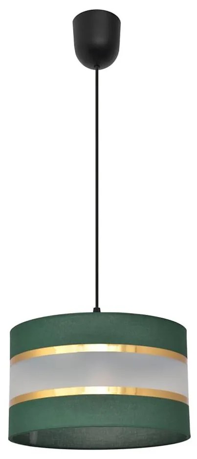 Lampadario a sospensione con filo HELEN 1xE27/15W/230V diametro 25 cm verde/oro