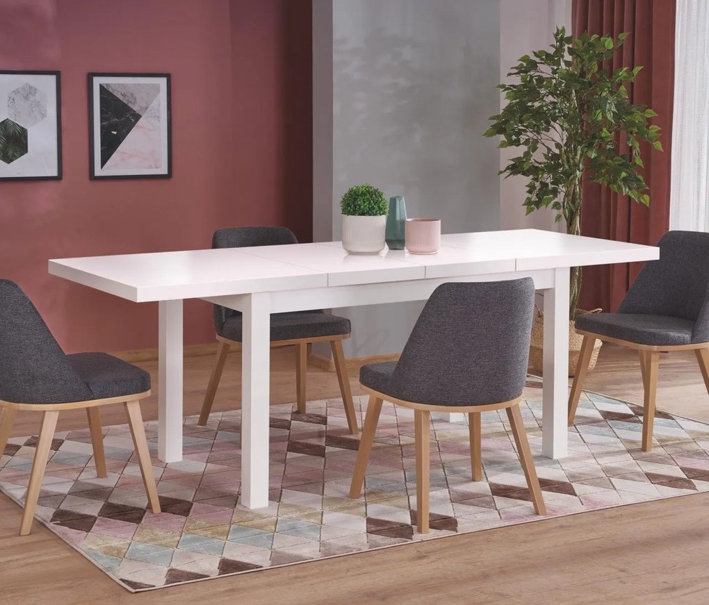 Tavolo allungabile Tiago 2 in bianco - L140/220 x l80 x h76 cm