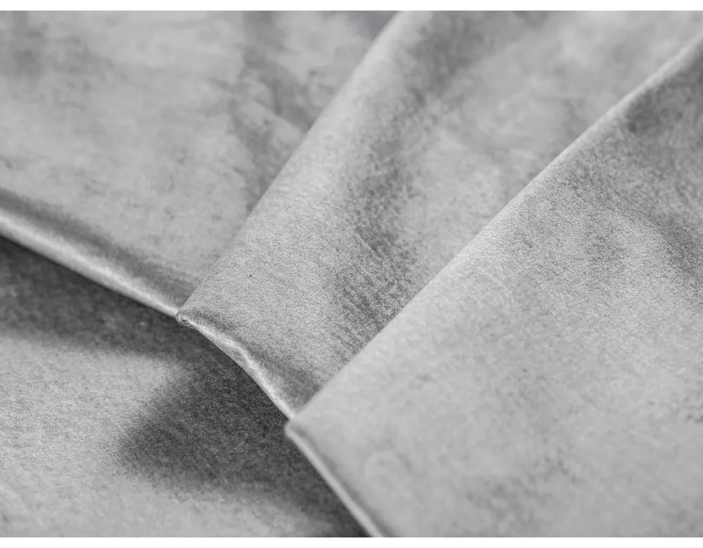 Divano letto in velluto grigio chiaro Luca - Milo Casa