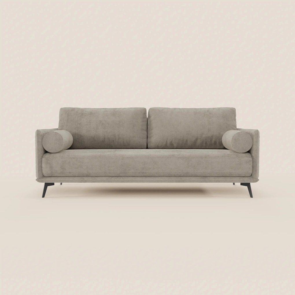 Basalto Divano lineare 2 o 3 posti con seduta unica e base in metallo in tessuto smacchiabile T31