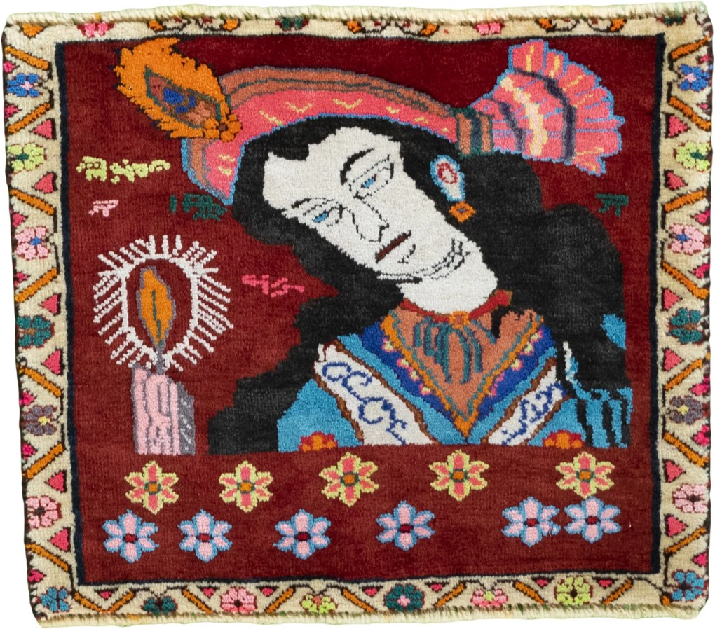 Shiraz Tappeto persiano 50 x 50 Rosso (Iran) Annodato A Mano