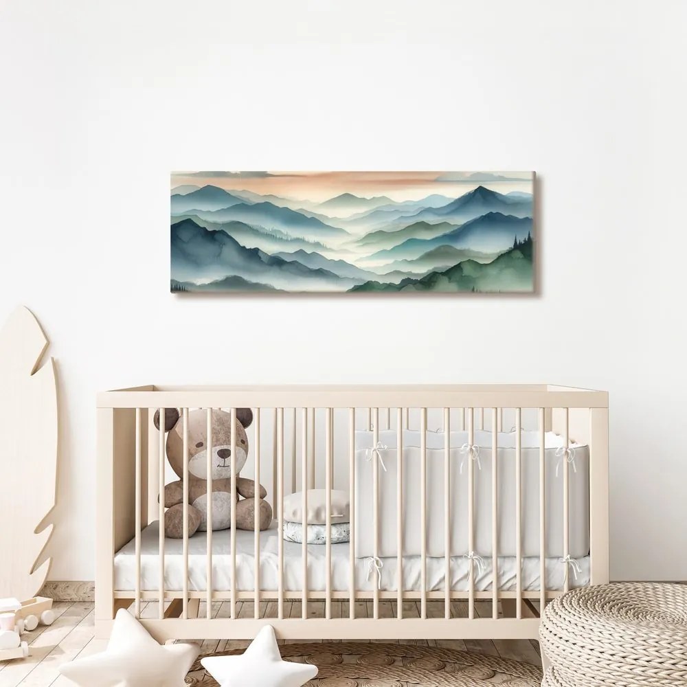 Quadro su tela – Calma sopra le montagne blu