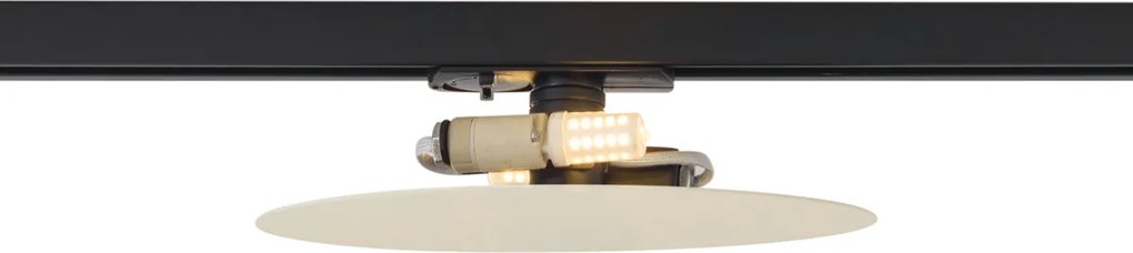 Plafoniera moderna beige per sistema di illuminazione a binario monofase a 2 luci - Iconic Pulley
