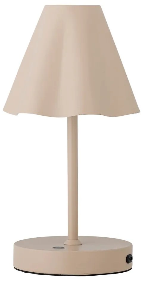Lampada da tavolo dimmerabile a LED beige con paralume in metallo (altezza 28 cm) Lianna - Bloomingville
