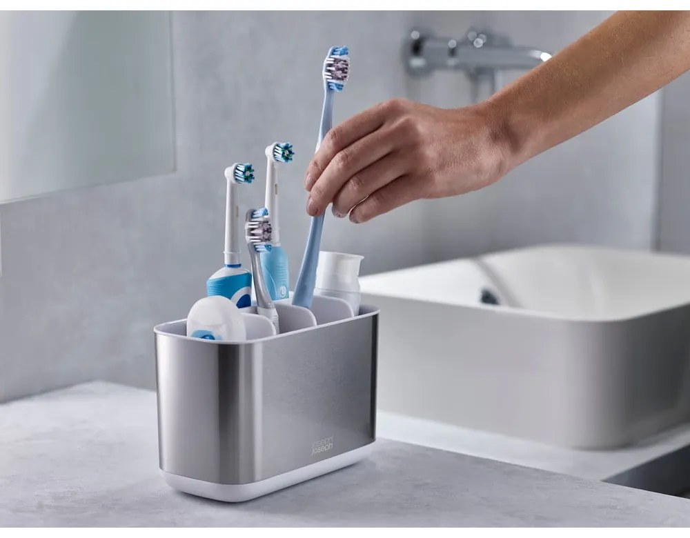 Porta spazzolino in acciaio inox EasyStore - Joseph Joseph
