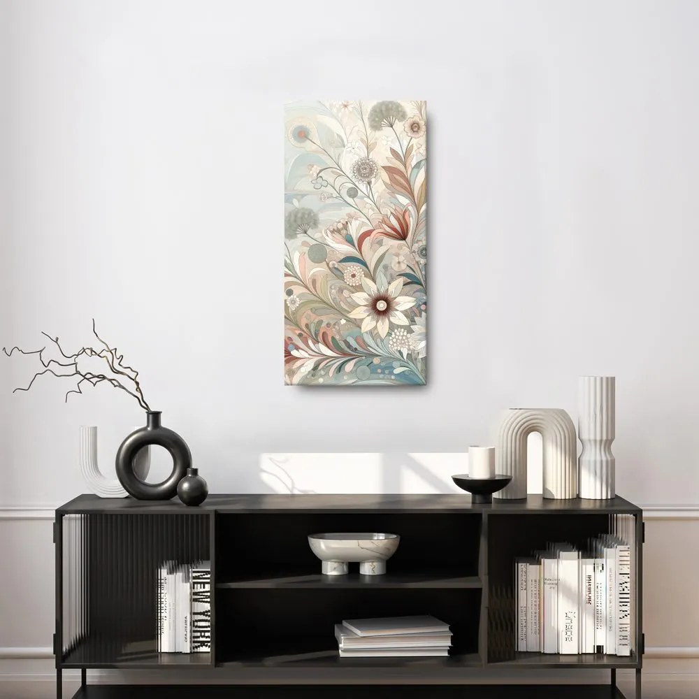 Quadro su tela – Fiori delicati in sfumature pastello