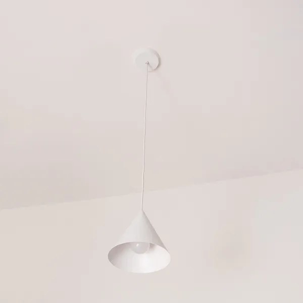 Lampada a sospensione con cavo ETNA II 1xE27/15W/230V Ø 18,5 cm bianca