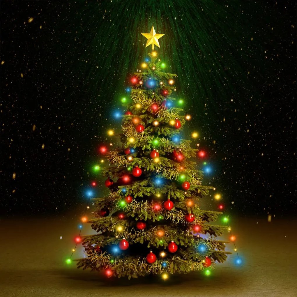 Rete Di Luce Per Albero Di Natale 180 Led Multicolore 180 Cm /