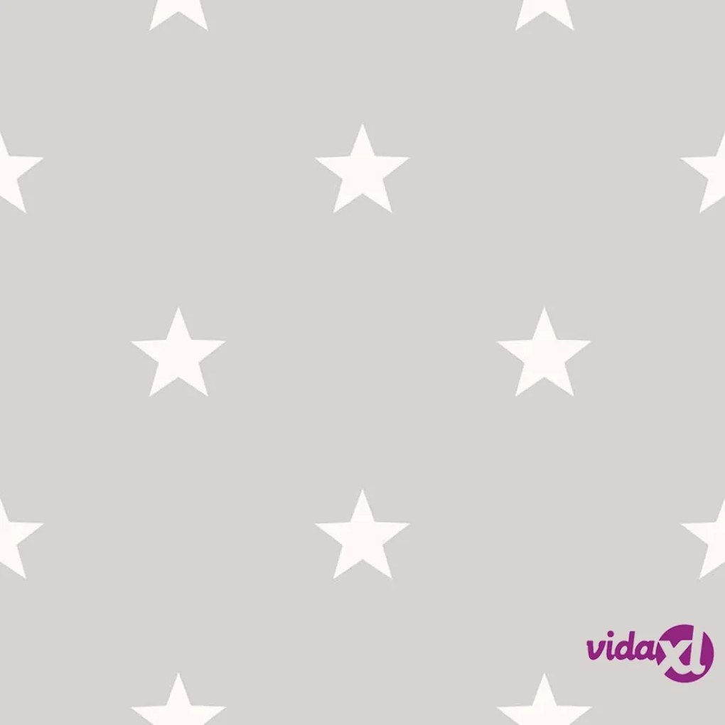 Noordwand Carta Parati Friends & Coffee Little Stars Grigio e Bianco