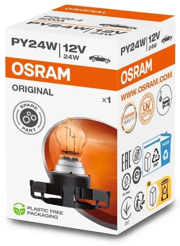 Lampadina per auto ORIGINALE PGU20-4 PSX PY24W/24W/12V - Osram