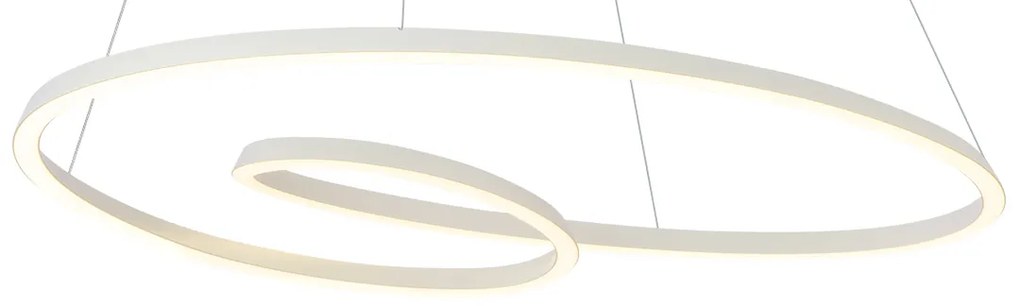 Lampada a sospensione scandinava beige 110 cm con LED dimmerabile a 3 livelli - Circuit