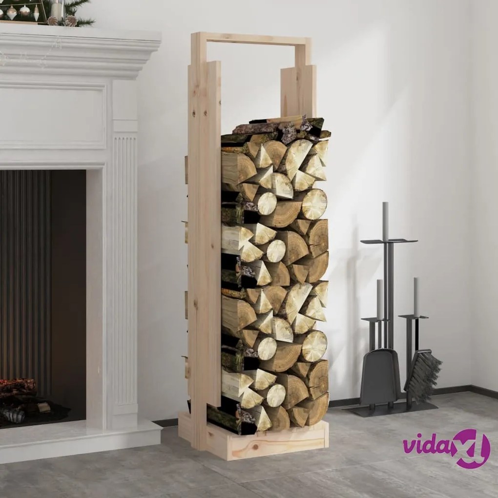 vidaXL Portalegna 33,5x30x110 cm in Legno Massello di Pino