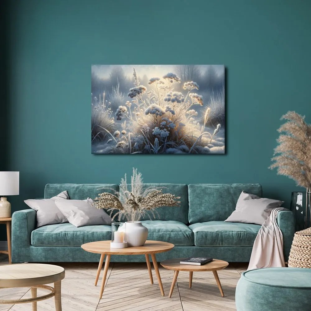 Quadro su tela – Brina sui fiori