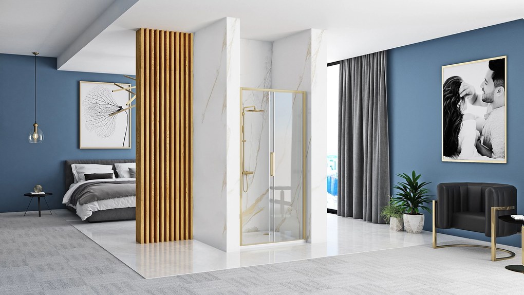 Porta doccia REA Rapid Slide 150 Gold Brush