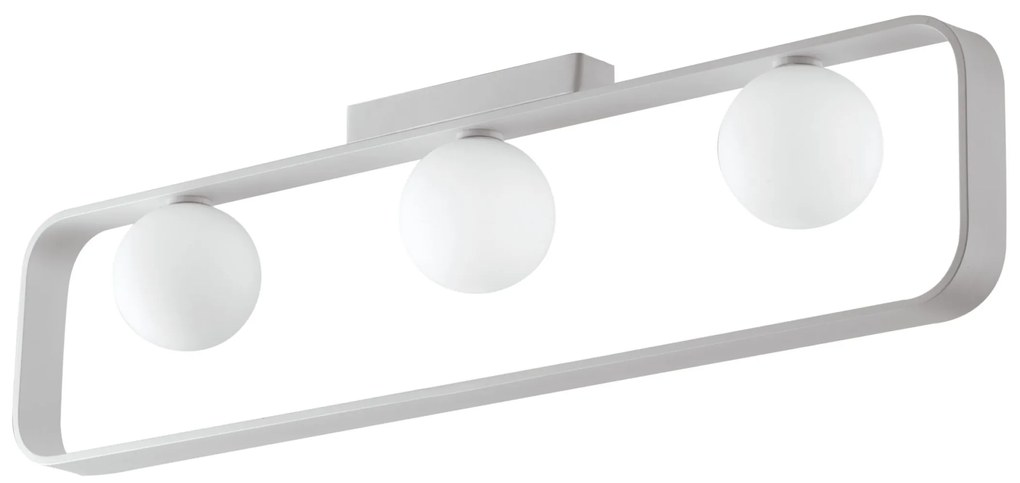 Lampadario Plafoniera Led Roxy  Moderno Colore Bianco 10W Dim  80 x 20,5 x 10 cm