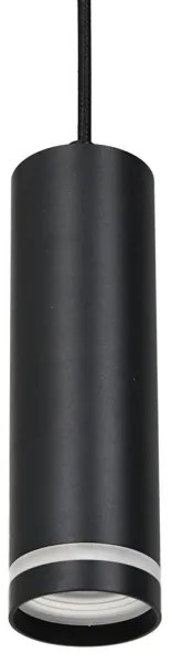 Lampadario su corda per sistema a binario PIPE 1xGU10/25W/230V nero