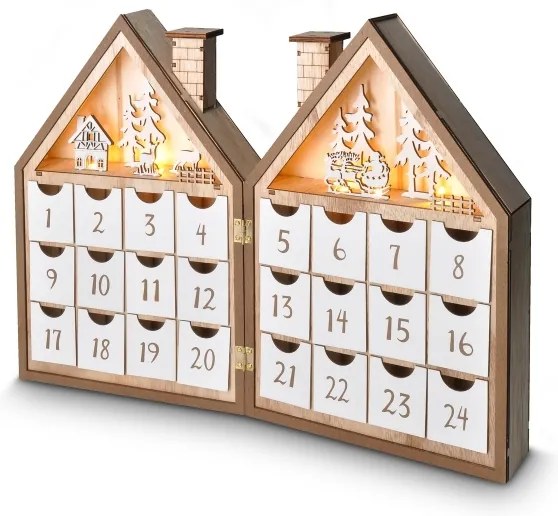 Brilagi - Decorazione natalizia LED LED/2xAAA calendario dell'avvento