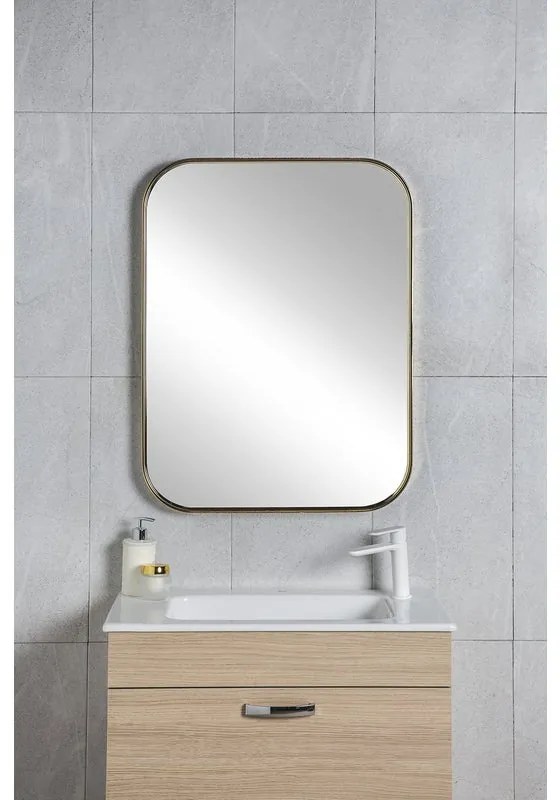 Specchio Kende rettangolare in alluminio oro 80 x 60 cm