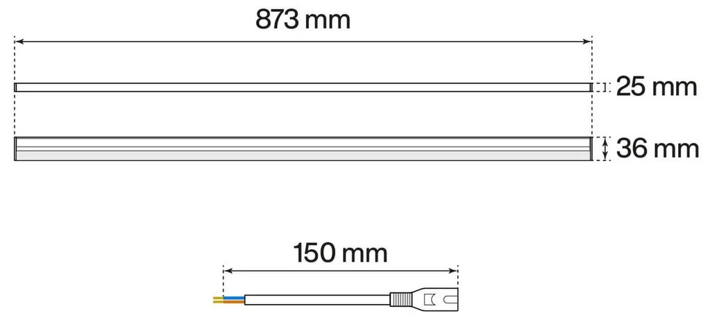 Tubo LED Integrato T5 14W 90cm CCT Bianco Variabile Angolo 160°