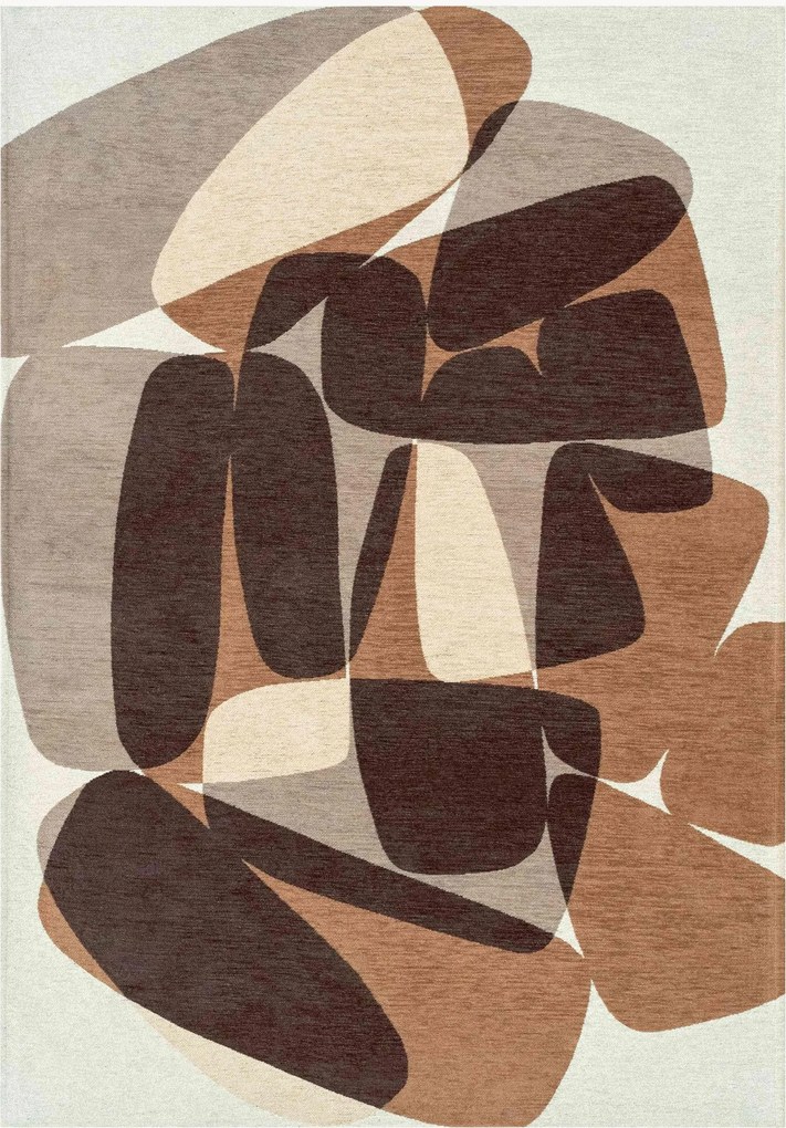 Tappeto jacquard lavabile da interno-esterno Stones