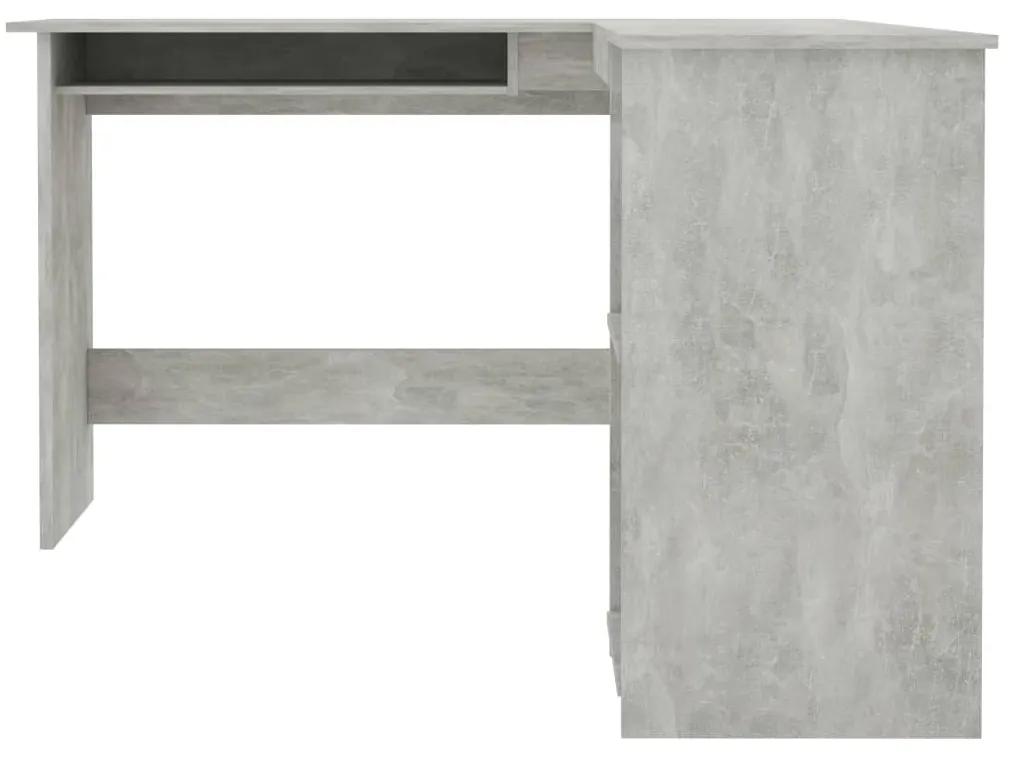 Scrivania angolare a l grigio cemento 120x140x75 cm truciolato